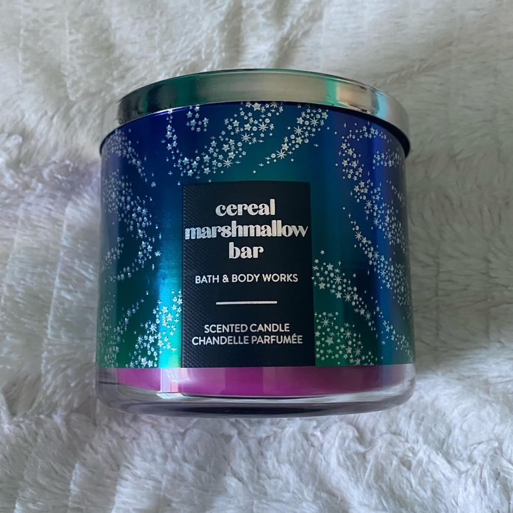 RARE🔥 NEW Bath and Body Works Cereal Marshmallow Bar 3-Wick Candle